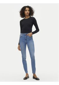 Vero Moda Bluzka Chloe 10306897 Czarny Slim Fit. Kolor: czarny. Materiał: bawełna #4