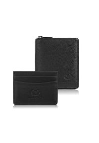 PAOLO PERUZZI - Zestaw prezentowy dla niej portfel damski czarny T-139 i skórzane etui na karty T-151 Paolo Peruzzi ZUP-143-BL. Kolor: czarny. Materiał: skóra #1
