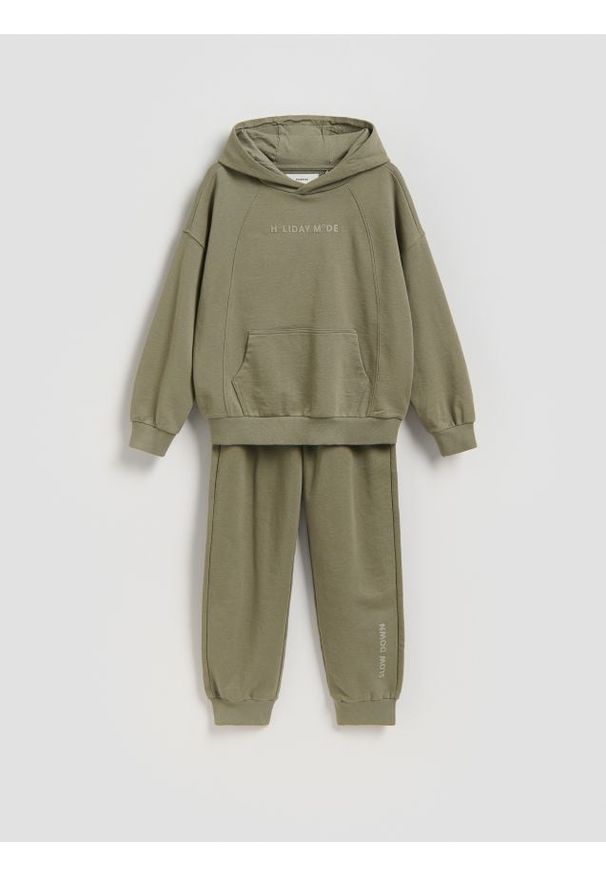 Reserved - Bawełniany komplet - jasny zielony. Kolor: zielony. Materiał: bawełna