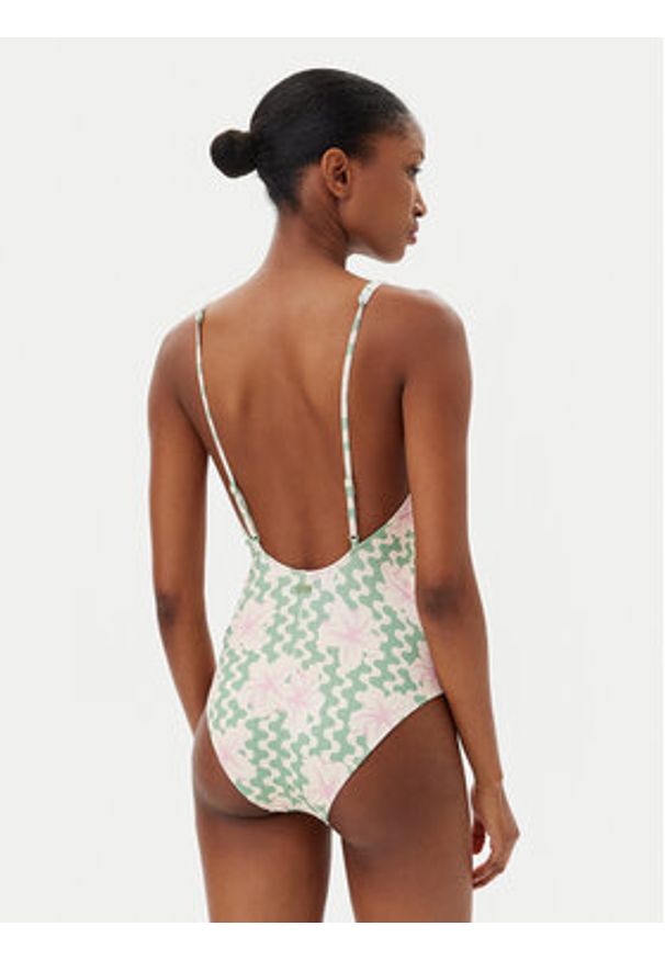 Roxy Strój kąpielowy Hibiscus Daze ERJX103713 Beżowy. Kolor: beżowy. Materiał: syntetyk