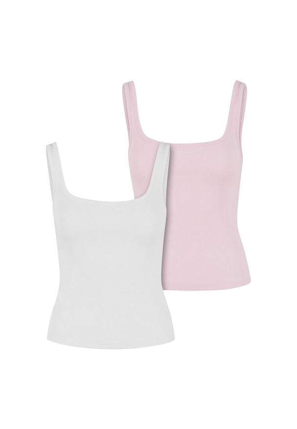 Szeroka koszulka damska Urban Classics (x2). Kolor: różowy