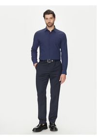 Michael Kors Koszula MK0DS01531 Granatowy Slim Fit. Kolor: niebieski. Materiał: bawełna #5