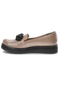 Beżowe Półbuty Armodo Skórzane Eleganckie Buty. Kolor: beżowy. Materiał: skóra, lakier. Szerokość cholewki: normalna. Sezon: jesień, wiosna. Styl: elegancki #4