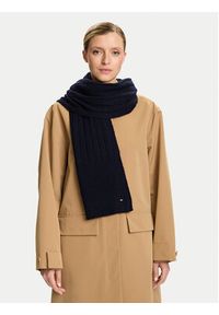 TOMMY HILFIGER - Tommy Hilfiger Szalik Flag Fluffy AW0AW17787 Granatowy. Kolor: niebieski. Materiał: poliester, materiał #3