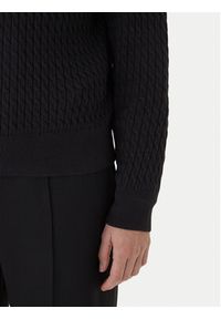 TOMMY HILFIGER - Tommy Hilfiger Sweter Fine WW0WW44993 Czarny Regular Fit. Kolor: czarny. Materiał: bawełna #3