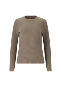 ENDURANCE - Damska koszulka z długim rękawem Athlecia Lankae. Kolor: szary, wielokolorowy, brązowy. Długość rękawa: długi rękaw. Długość: długie. Sport: turystyka piesza #1