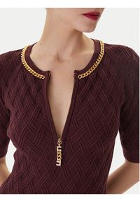 Elisabetta Franchi Sukienka koktajlowa AM-20B-56E2-V480 Bordowy Regular Fit. Kolor: czerwony. Materiał: syntetyk. Styl: wizytowy #2