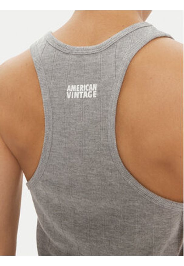 AMERICAN VINTAGE - American Vintage Top Roabird ROA01AE24 Szary Regular Fit. Kolor: szary. Materiał: syntetyk. Styl: vintage