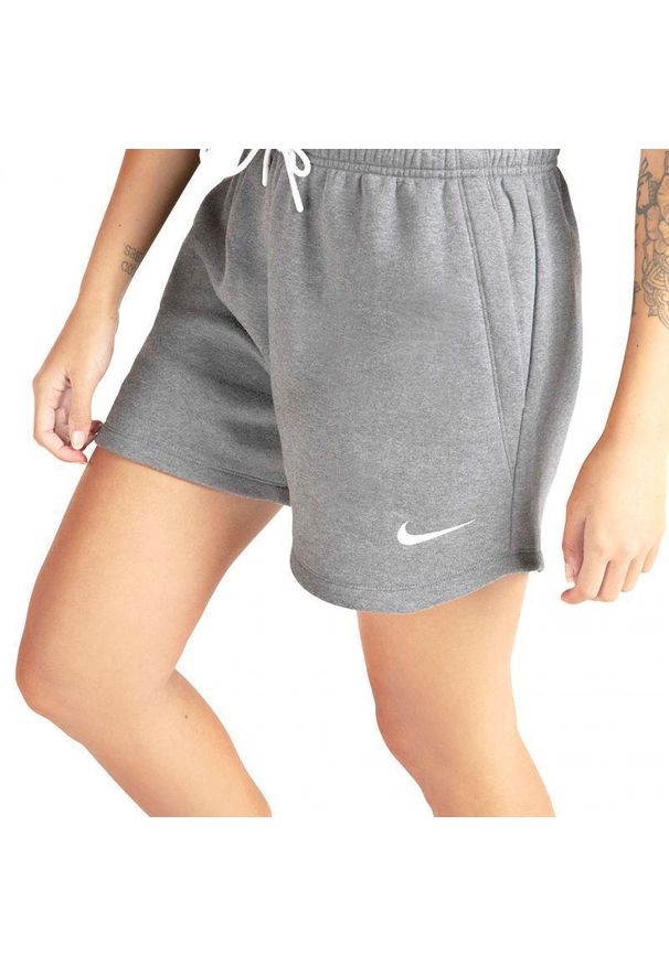 Nike - Damskie Spodenki Dresowe Park 20. Kolor: szary. Materiał: dresówka. Długość: krótkie