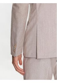BOSS - Boss Marynarka 50489400 Beżowy Slim Fit. Kolor: beżowy. Materiał: bawełna #5