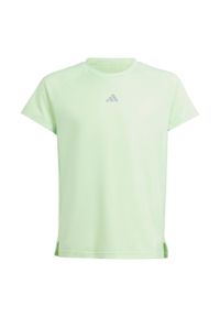 Adidas - Koszulka Kids. Kolor: wielokolorowy, zielony, szary. Materiał: materiał
