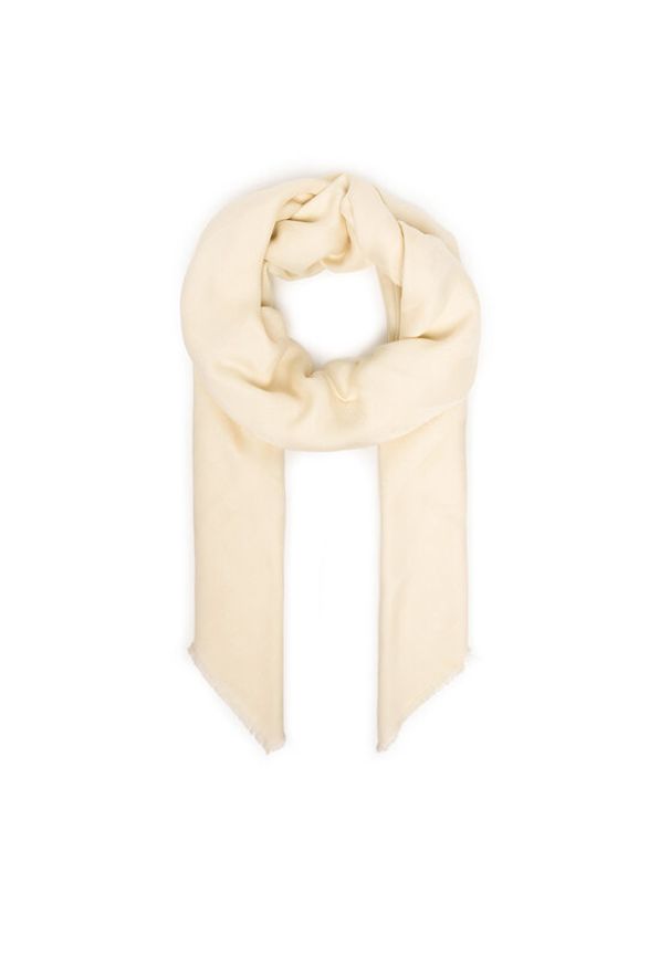 Elisabetta Franchi Szal SC-14F-61E2-193 Kremowy. Kolor: kremowy. Materiał: wiskoza