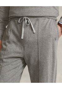 Ralph Lauren - RALPH LAUREN - Bawełniane szare spodnie Jogger. Kolor: szary. Materiał: bawełna. Wzór: haft, jodełka