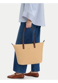 TOMMY HILFIGER - Tommy Hilfiger Torebka Popette Tote Raffia AW0AW18528 Beżowy. Kolor: beżowy #1