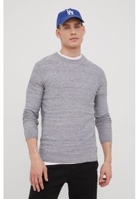 Tom Tailor sweter bawełniany męski kolor szary lekki. Okazja: na co dzień. Kolor: szary. Materiał: bawełna. Styl: casual