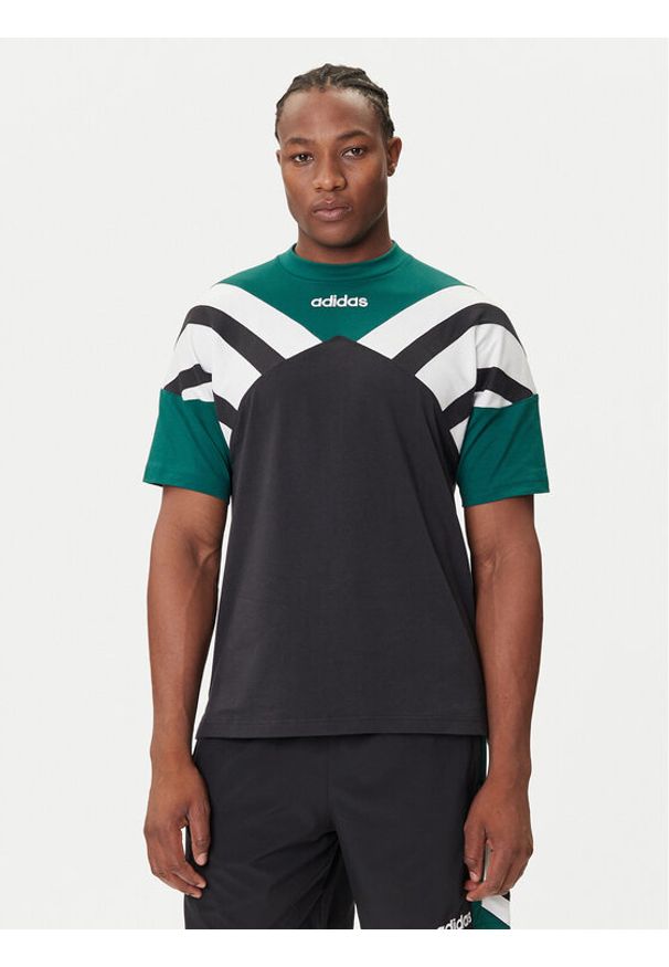 Adidas - adidas T-Shirt Archive Cutline JX3075 Zielony Loose Fit. Kolor: zielony. Materiał: bawełna