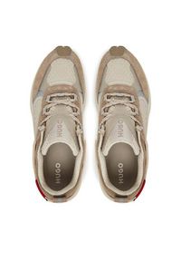 Hugo - HUGO Sneakersy GO2 50536259 Beżowy. Kolor: beżowy. Materiał: zamsz, skóra #3