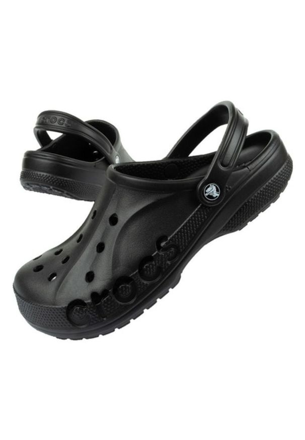 Klapki Crocs Baya U 10126-001 czarne. Kolor: czarny. Materiał: guma, materiał, tworzywo sztuczne