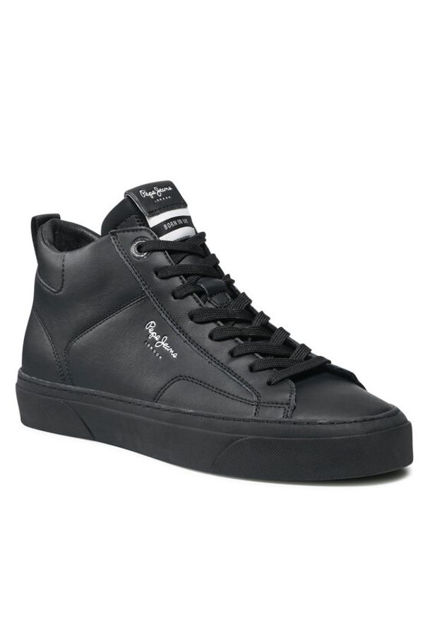 Pepe Jeans Sneakersy Yogi Original Boot PMS30789 Czarny. Kolor: czarny. Materiał: skóra