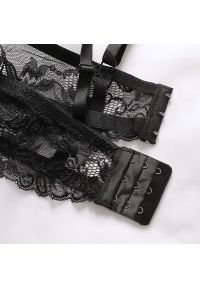 Intica - Biustonosz push-up koronkowy podkreślający dekolt Marielene. Kolor: czarny. Materiał: koronka. Rodzaj stanika: push-up. Wzór: koronka #5