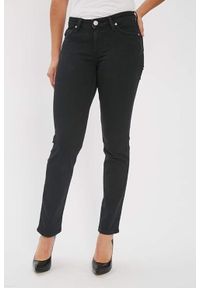 Lee - LEE MARION STRAIGHT DAMSKIE SPODNIE JEANSOWE BLACK RINSE L301GY47 112105819