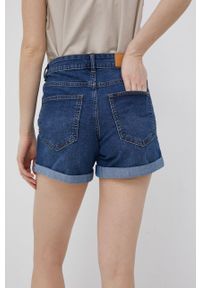 Noisy may - Noisy May szorty jeansowe damskie kolor granatowy gładkie medium waist. Okazja: na co dzień. Kolor: niebieski. Materiał: jeans. Wzór: gładki. Styl: casual #4