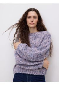 Reserved - Sweter z domieszką wełny - różowy. Kolor: różowy. Materiał: wełna