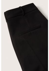 mango - Mango spodnie Boreal damskie kolor czarny proste high waist. Okazja: na co dzień. Stan: podwyższony. Kolor: czarny. Styl: casual #3