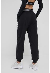 Adidas by Stella McCartney - adidas by Stella McCartney spodnie dresowe damskie kolor czarny gładkie. Kolor: czarny. Materiał: dresówka. Wzór: gładki #3