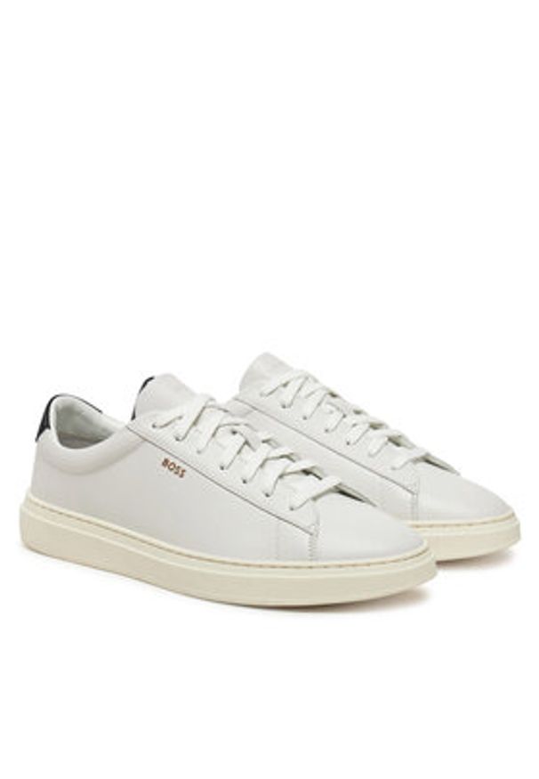BOSS Sneakersy Kieran 50536480 Beżowy. Kolor: beżowy. Materiał: skóra