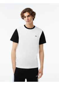Lacoste T-Shirt TH1298 Biały Regular Fit. Kolor: biały. Materiał: bawełna