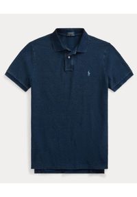 Ralph Lauren - RALPH LAUREN - Granatowa koszulka Slim Fit. Typ kołnierza: polo. Kolor: niebieski. Wzór: haft #5