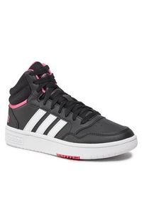 Adidas - adidas Sneakersy Hoops 3.0 Mid Shoes IG7896 Czarny. Kolor: czarny. Materiał: skóra