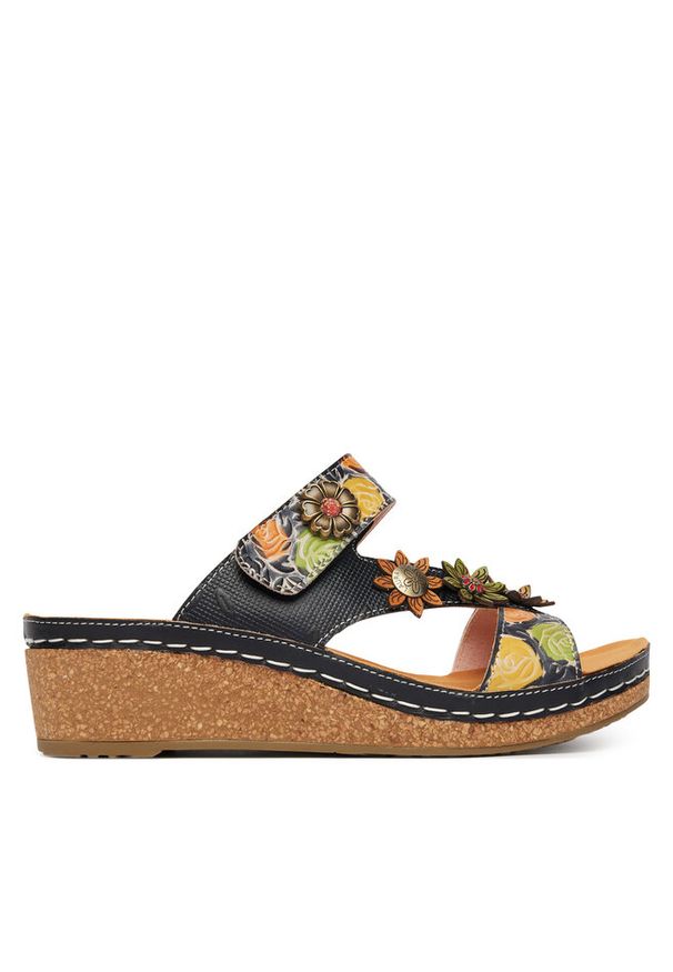 Klapki Laura Vita. Kolor: czarny