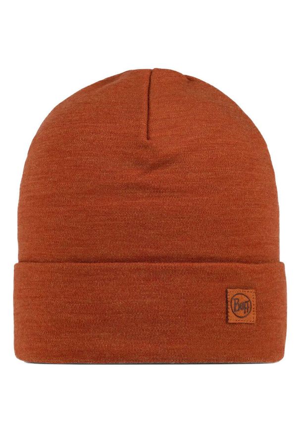 Buff - Czapka zimowa z wełny merino heavyweight. Kolor: brązowy. Materiał: wełna. Sezon: zima. Styl: sportowy