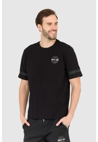 La Martina - LA MARTINA Czarny męski t-shirt Regular Fit, Rozmiar XXL. Kolor: czarny