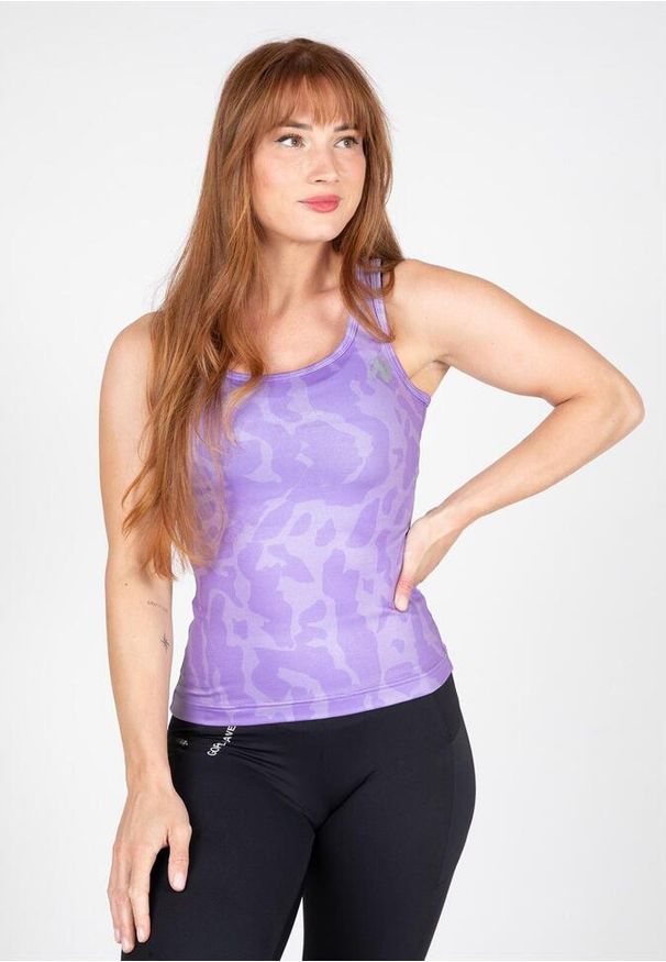 GORILLA WEAR - Indianapolis Top bez rękawów ilac. Kolor: fioletowy. Długość rękawa: bez rękawów. Sport: fitness