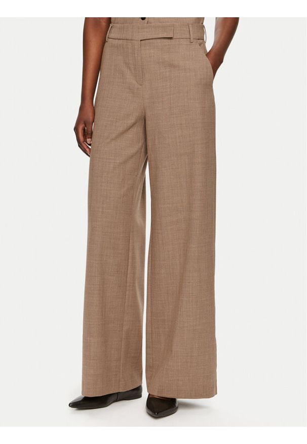 MAX&Co. Spodnie materiałowe Vacanze 2426136022200 Brązowy Regular Fit. Kolor: brązowy. Materiał: wełna, syntetyk