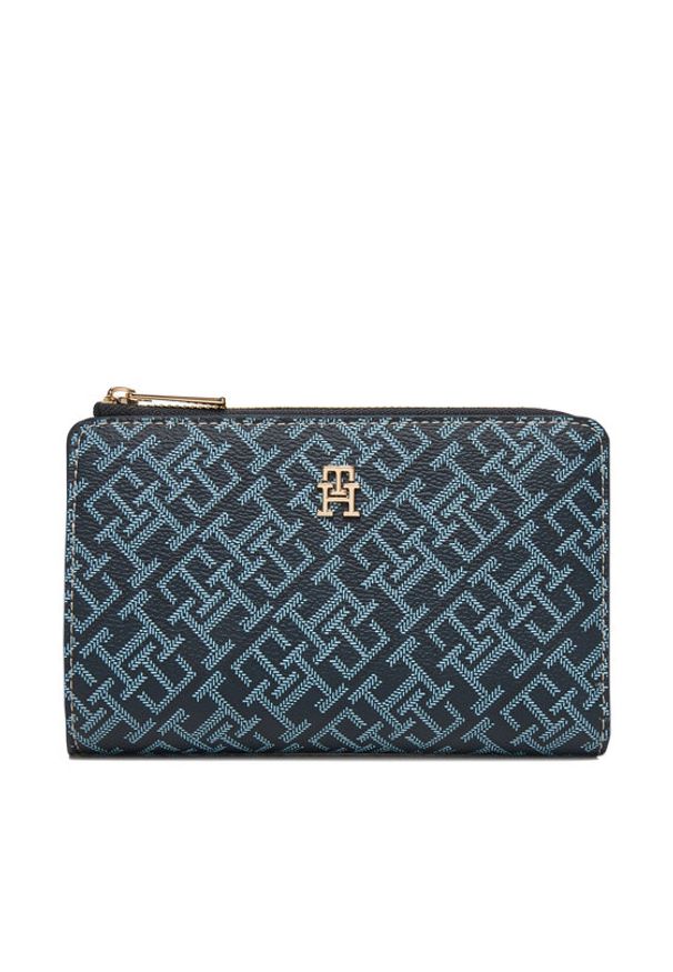 TOMMY HILFIGER - Tommy Hilfiger Portfel Th Icon Bifold Wallet Monoplay AW0AW18594 Granatowy. Kolor: niebieski. Materiał: skóra