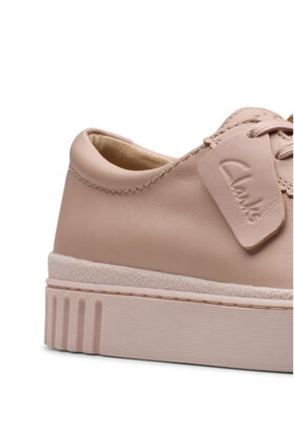 Clarks Sneakersy Mayhill Walk 26181209 Różowy. Kolor: różowy. Materiał: skóra