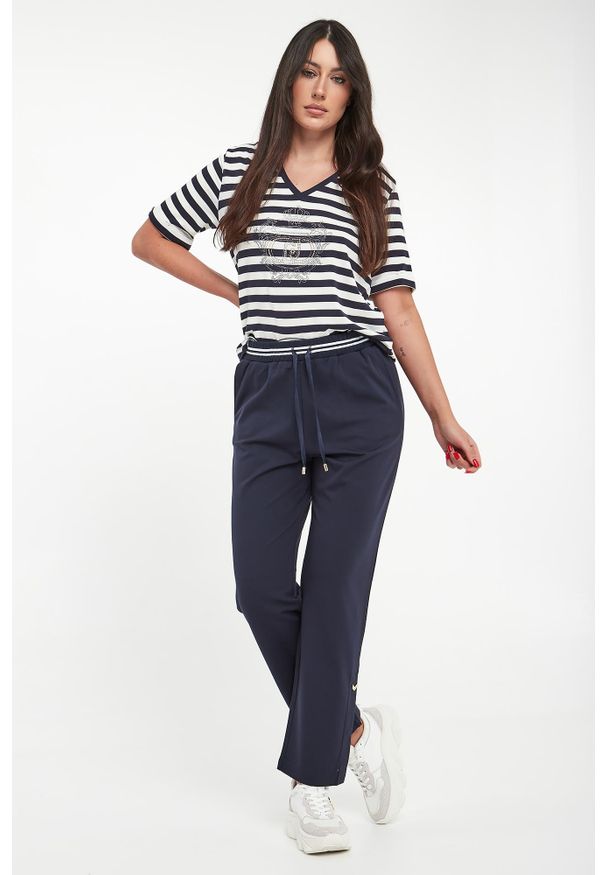 Liu Jo - T-shirt damski w paski LIU JO. Wzór: paski