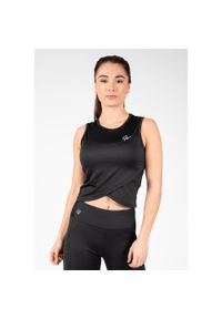 GORILLA WEAR - Estelle Skręcone Crop Top - Czarny. Kolor: czarny. Sport: fitness