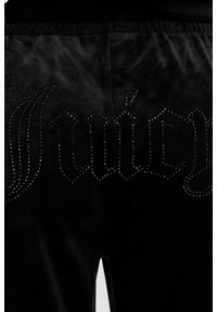 Juicy Couture - JUICY COUTURE Czarne spodnie dresowe z cyrkoniami Tina, Rozmiar S. Kolor: czarny. Materiał: dresówka #4