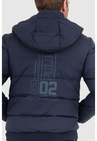 La Martina - LA MARTINA Granatowa męska kurtka puchowa z odpinanym kapturem, Rozmiar XXL. Kolor: niebieski. Materiał: puch #3