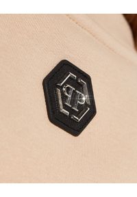 Philipp Plein - PHILIPP PLEIN - Beżowa bluza z logo. Kolor: beżowy. Materiał: dzianina. Wzór: nadruk. Styl: elegancki #5
