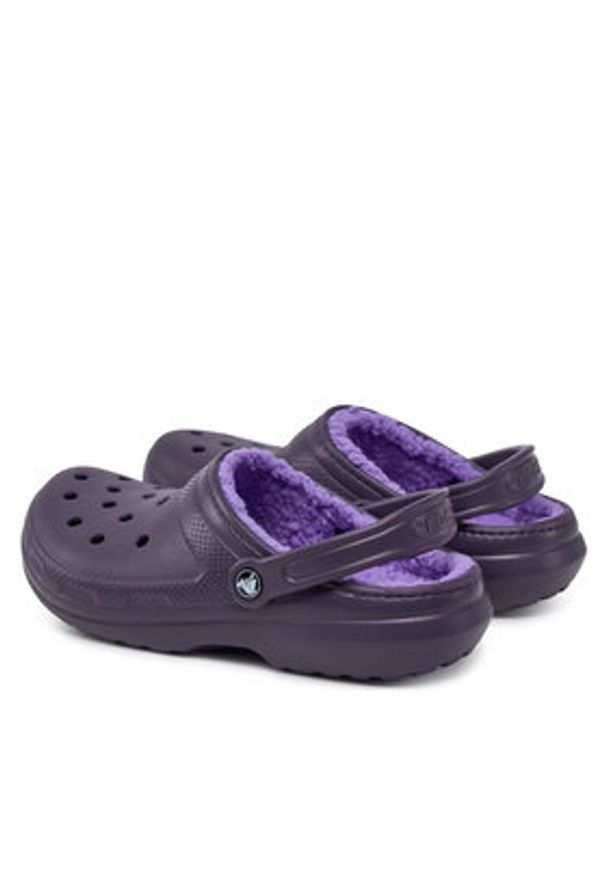 Crocs Klapki Classic Lined Clog 203591 Fioletowy. Kolor: fioletowy