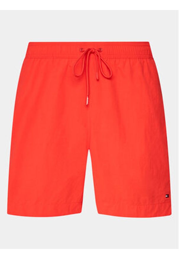 TOMMY HILFIGER - Tommy Hilfiger Szorty kąpielowe UM0UM03280 Czerwony Regular Fit. Kolor: czerwony. Materiał: syntetyk