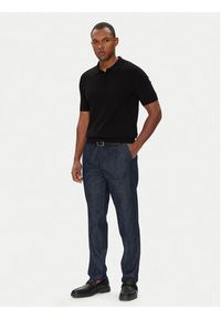 Hugo - HUGO Polo San Peter-CV 50536672 Czarny Regular Fit. Typ kołnierza: polo. Kolor: czarny. Materiał: wiskoza #2