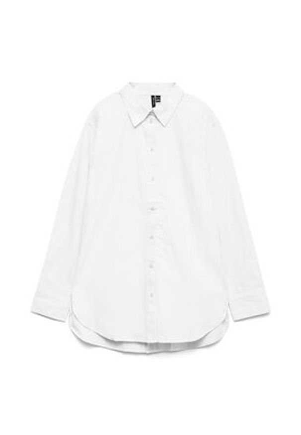 Vero Moda Koszula Elina 10336329 Biały Loose Fit. Kolor: biały. Materiał: bawełna