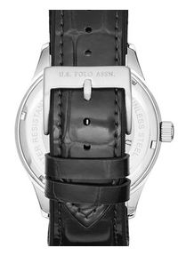 U.S. Polo Assn. Zegarek Yale USP7370BK Czarny. Kolor: czarny. Materiał: skóra #4